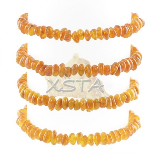 Baltic amber bracelet - chips style